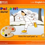English4kids game: Paint winter clothes