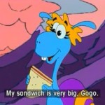 Gogo 36: My sandwich is very big.