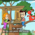 Gogo: We are building a tree house.